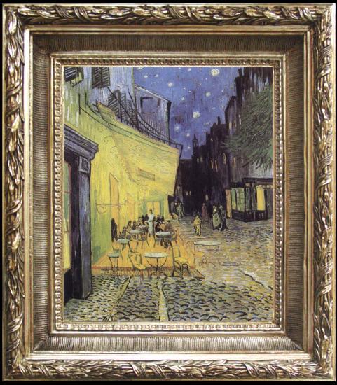 framed  Vincent Van Gogh Cafe Tarrasse by night, Ta021s